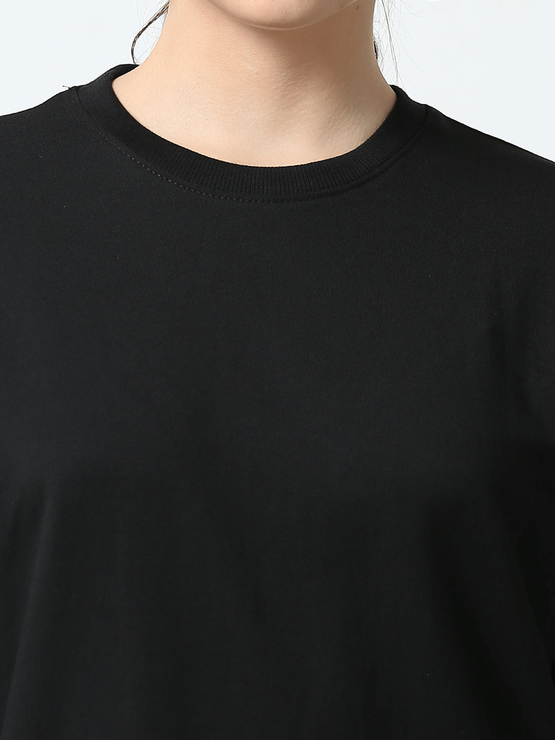 Women's Black Oversize T-Shirt (Premium) - Image 2