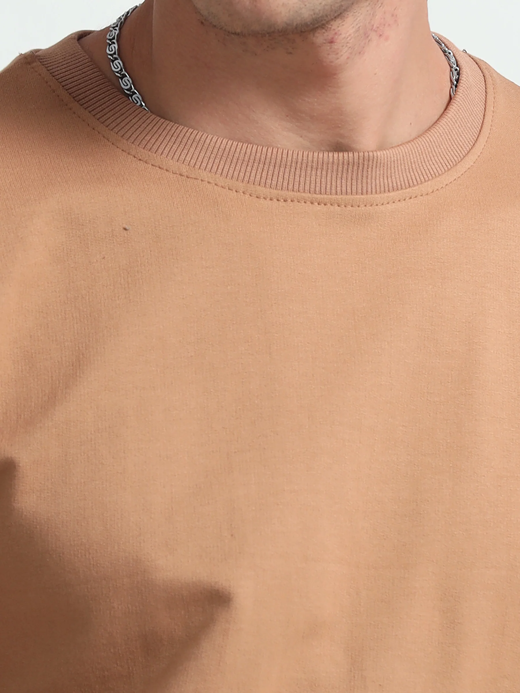 Men’s Chikoo Tan Oversize T-Shirt (Premium) - Image 3